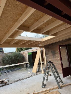 Volledige renovatie woning (woonkamer-badkamer - slaapkamers) inclusief plaatsen aanbouw in Oosterhout