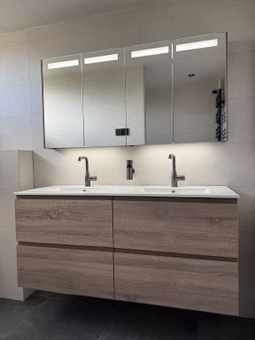 Badkamerrenovatie/uitbouw in Giessen
