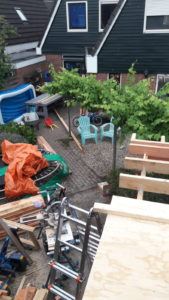 Bouwen van een douglas tuinhuis / tuinschuur in Dronten
