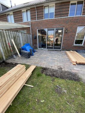 Waranda aan woning als verlenging woonkamer in Lelystad