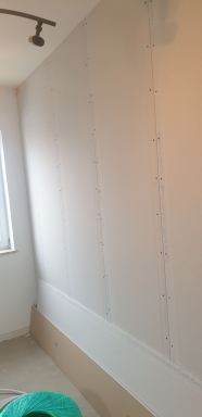 Gyproc plaat geplaatst op osb plaat
Zolder renovatie te Belsele