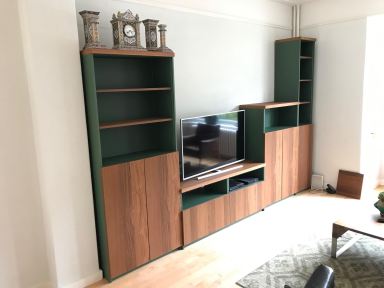 Wandkast en TV meubel, meubels op maat.  Nijmegen