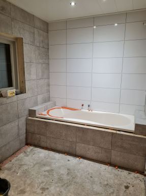 Badkamer renovatie in Standaard Buiten