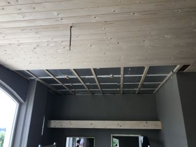 Aanbrengen plafond 70 m2