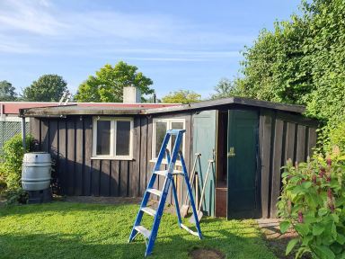 Tuinhuis en vlonder, van sloop tot oplevering, in Axel