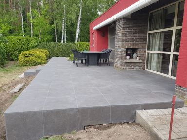 Terras renovatie na de werken 