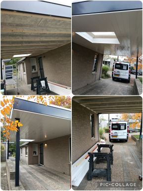Den Bosch: aftimmeren carport incl ledverlichting en afgelakt