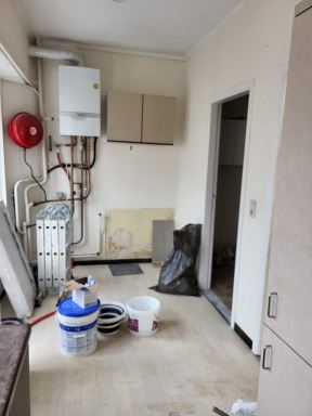 Complete living, keuken en berging renovatie in Melsele