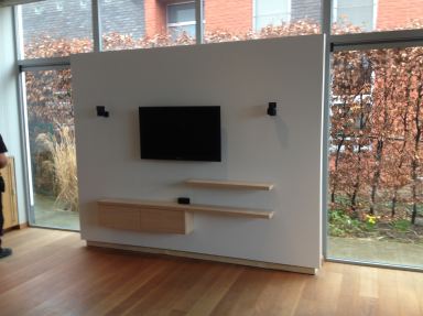 maatwerk audio-video wand Holsbeek