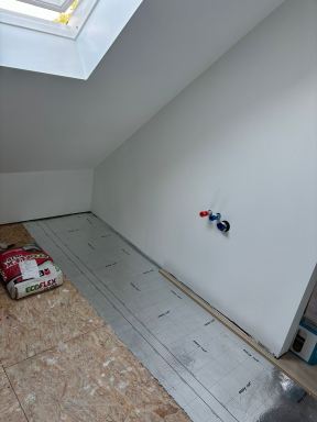 Badkamer montage op zolder