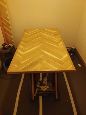 Eiken tafelblad visgraat