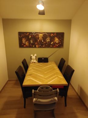 Eiken tafelblad visgraat