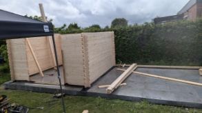 Een opbouw voor tuinhuis in Begijnendijk