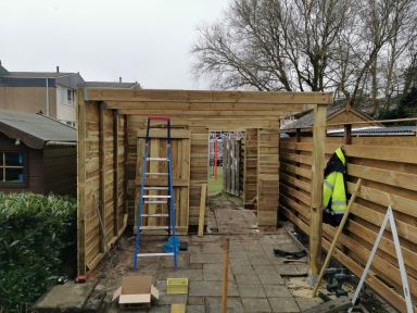 Houten schuur mogen realiseren